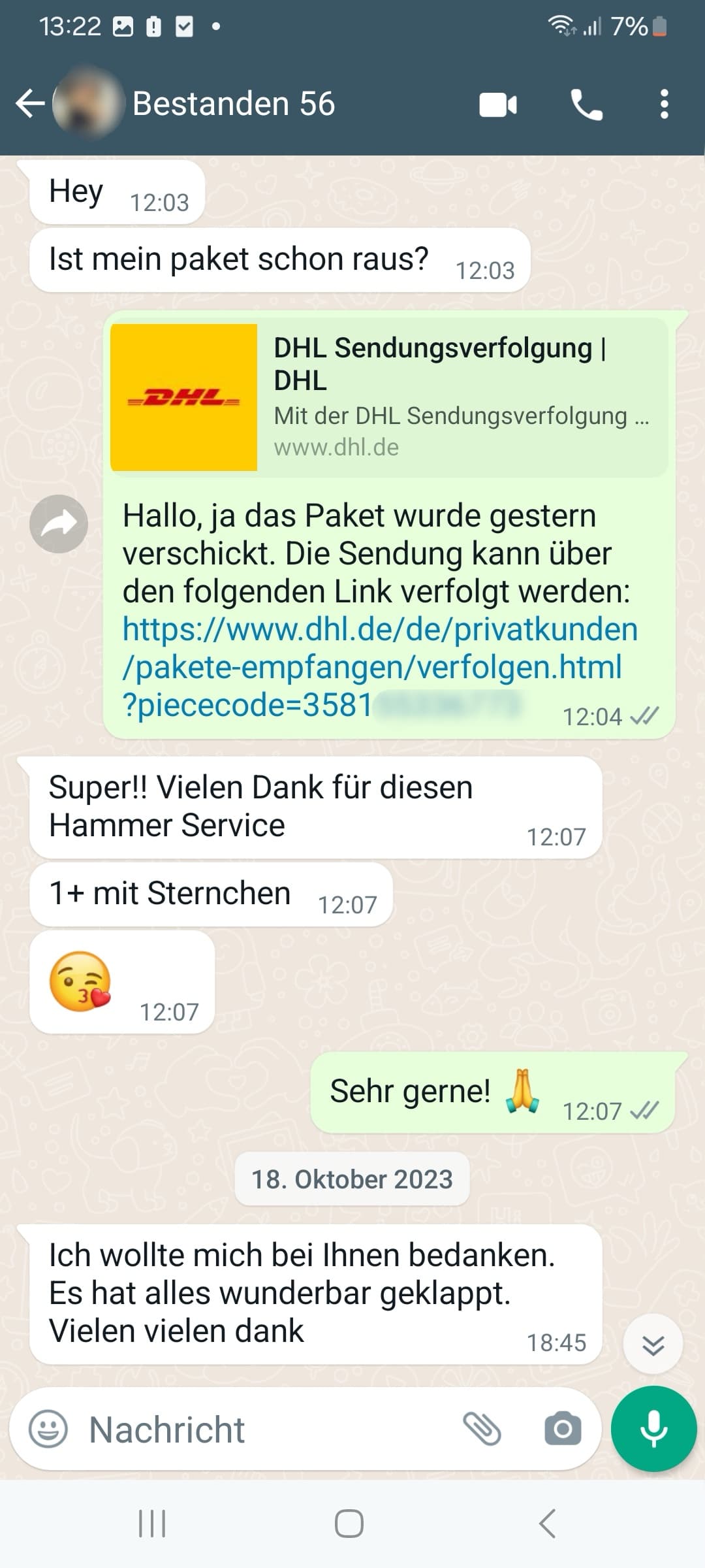 Kundenfeedback per WhatsApp 1