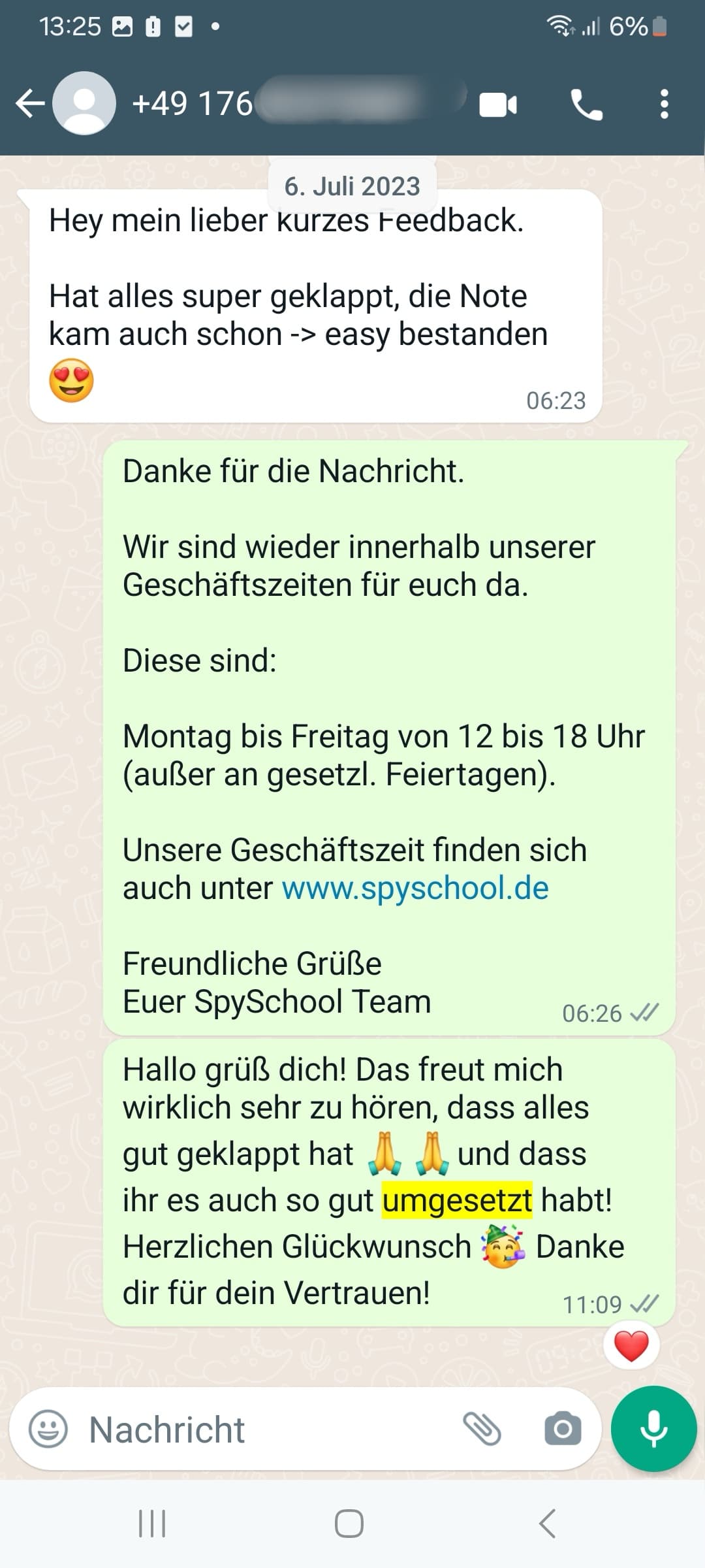 Kundenfeedback per WhatsApp 2