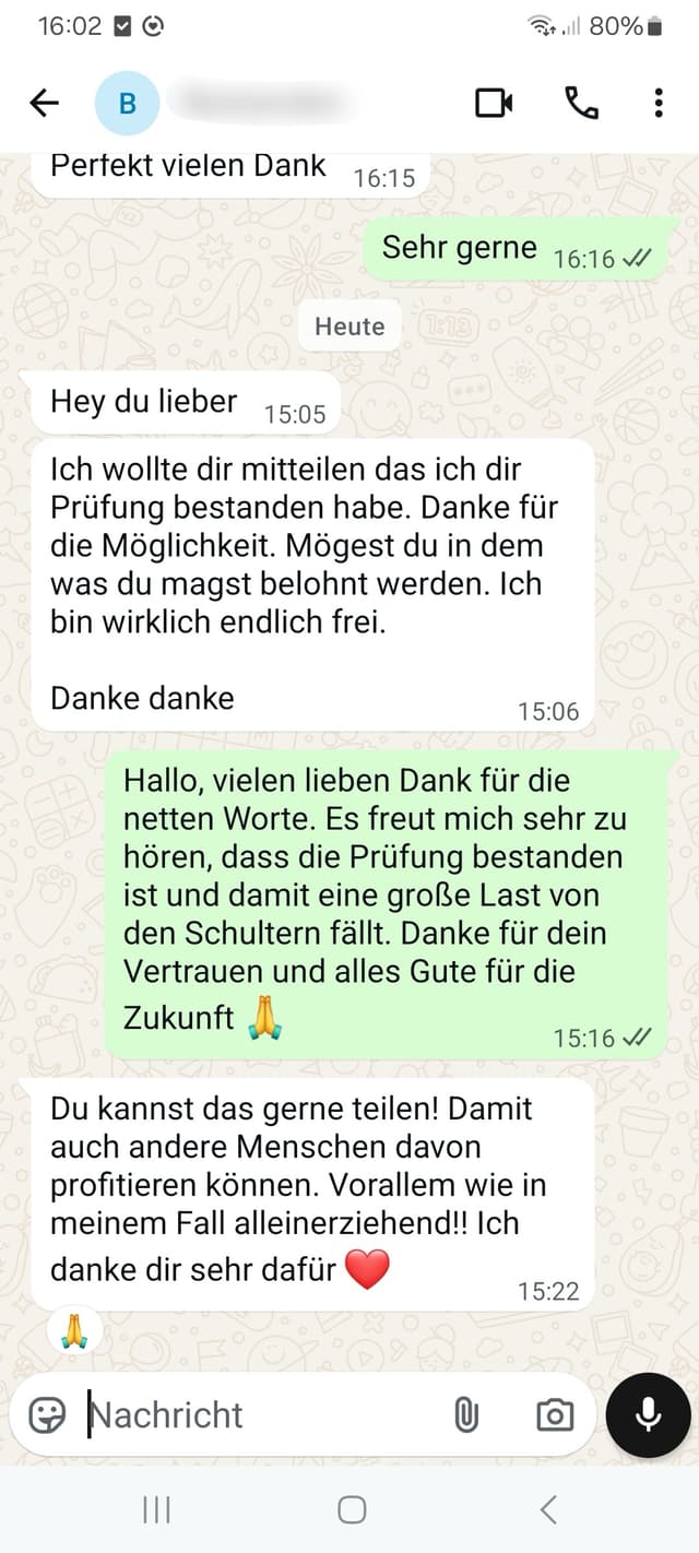 WhatsApp-Feedback Kundenstimme 5