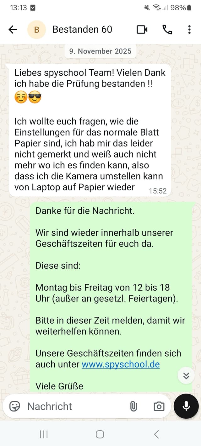 WhatsApp-Feedback Kundenstimme 6