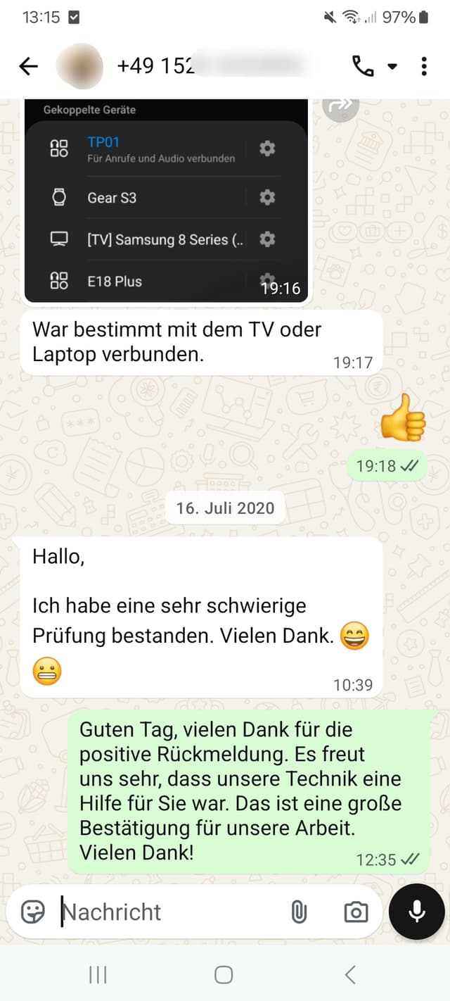 WhatsApp-Feedback Kundenstimme 8