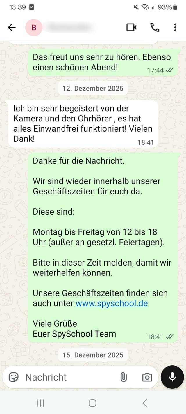 WhatsApp-Feedback Kundenstimme 13