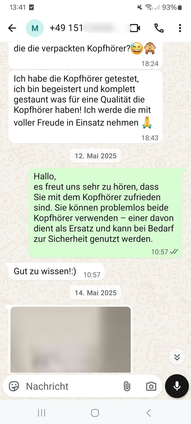 WhatsApp-Feedback Kundenstimme 16