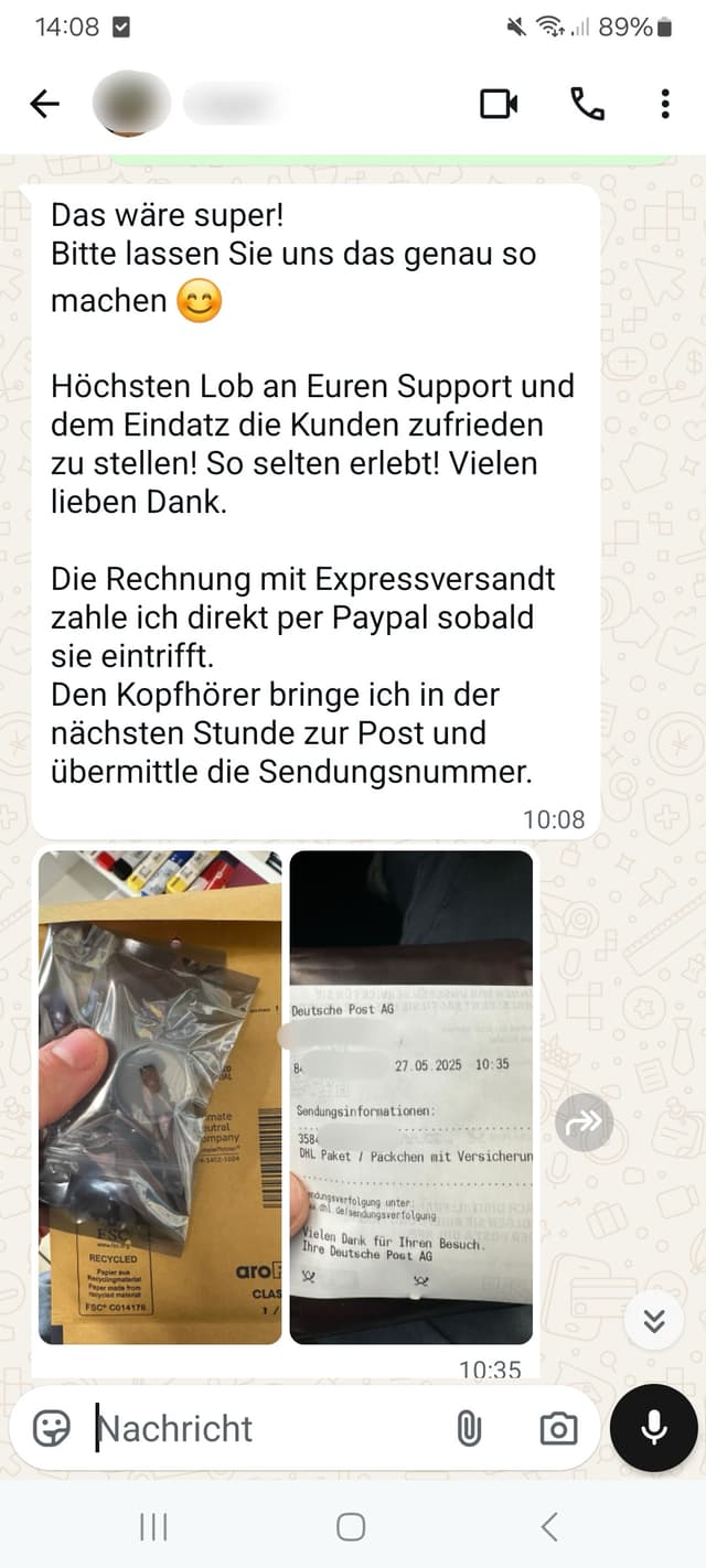 WhatsApp-Feedback Kundenstimme 25