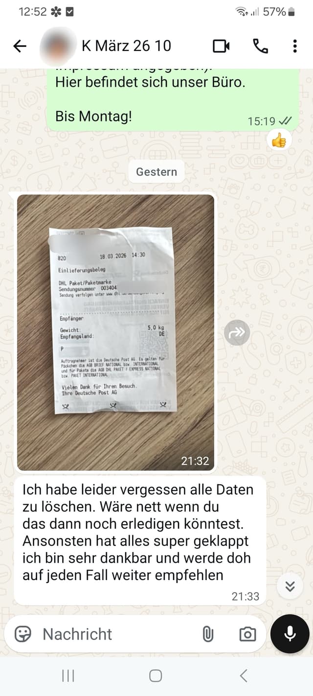 WhatsApp-Feedback Kundenstimme 26