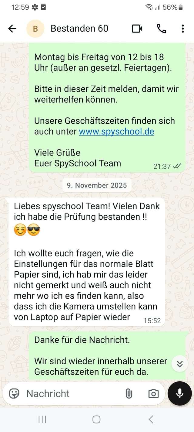 WhatsApp-Feedback Kundenstimme 32