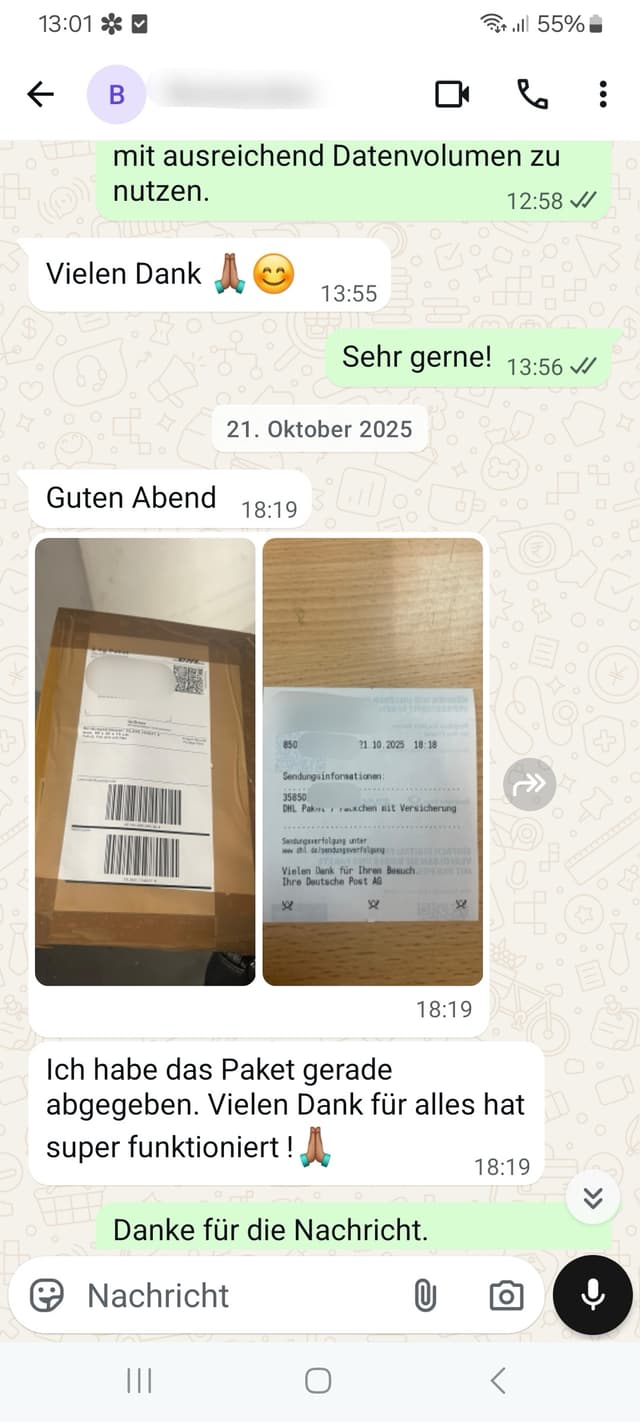 WhatsApp-Feedback Kundenstimme 33