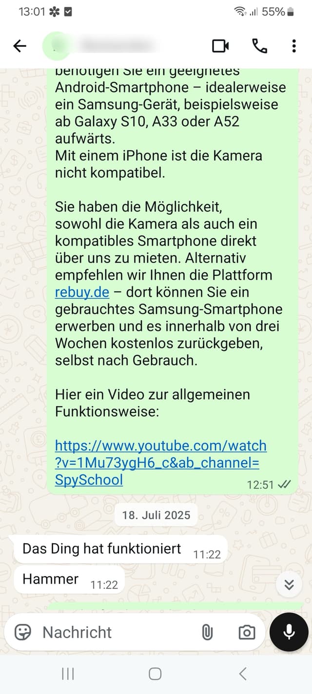 WhatsApp-Feedback Kundenstimme 35