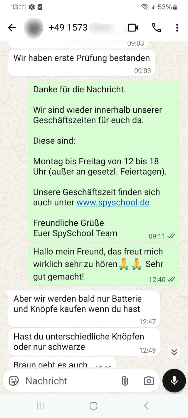 WhatsApp-Feedback Kundenstimme 39
