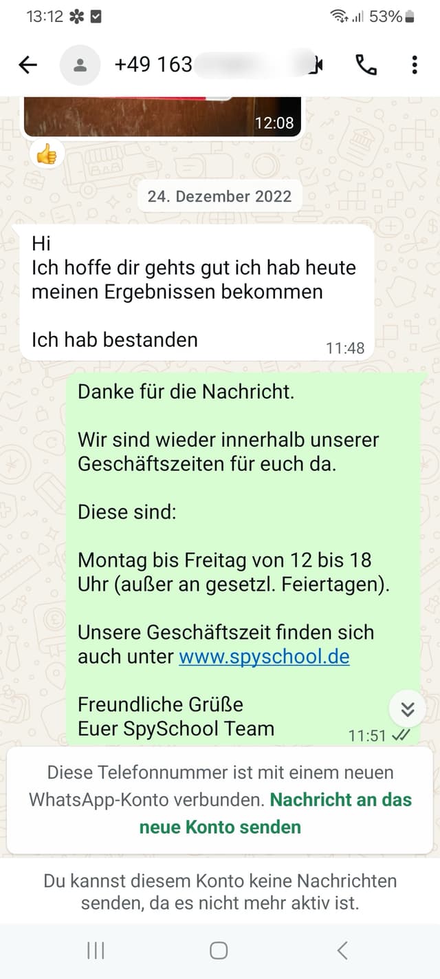 WhatsApp-Feedback Kundenstimme 40