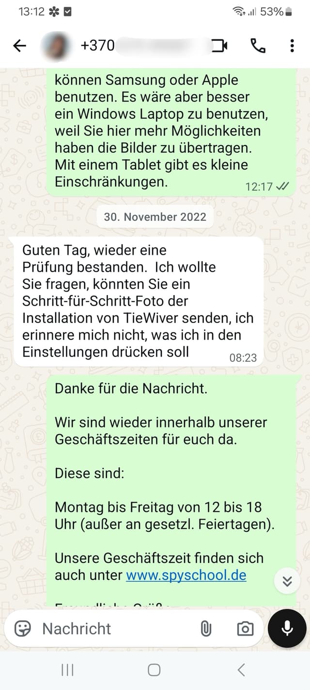 WhatsApp-Feedback Kundenstimme 41