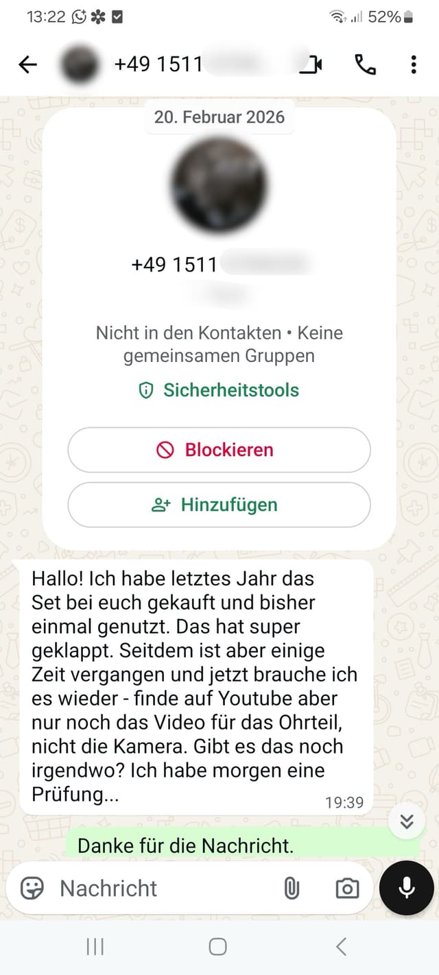 WhatsApp-Feedback Kundenstimme 43