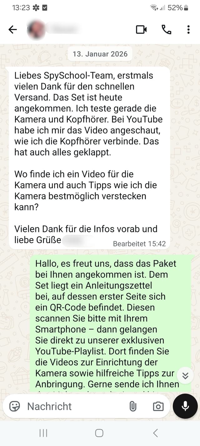 WhatsApp-Feedback Kundenstimme 44