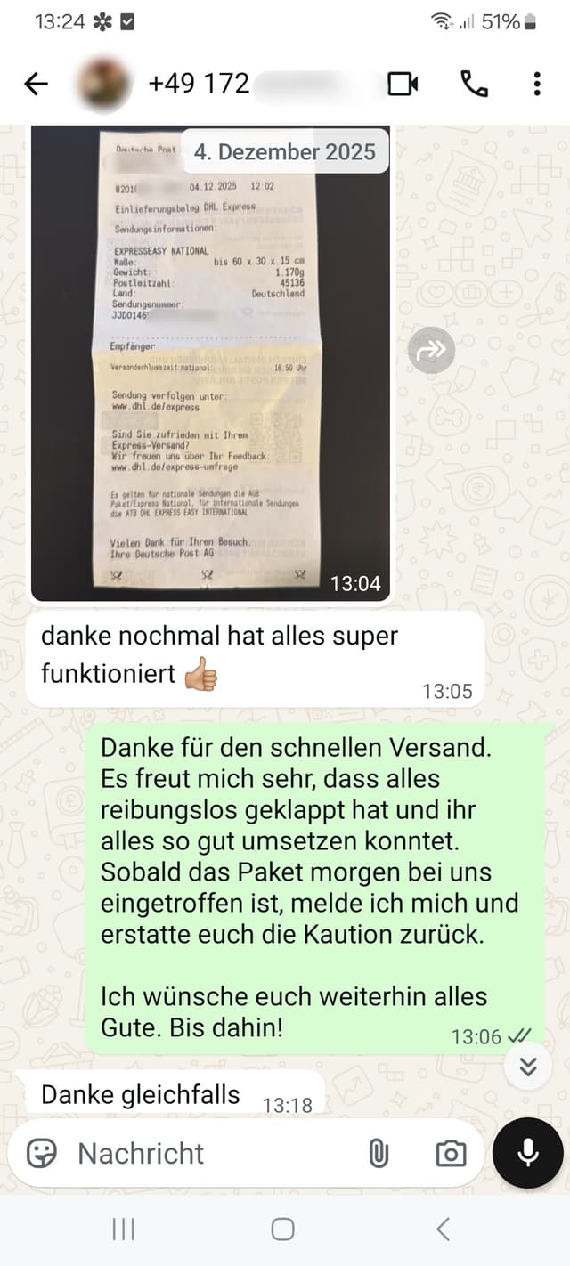 WhatsApp-Feedback Kundenstimme 46