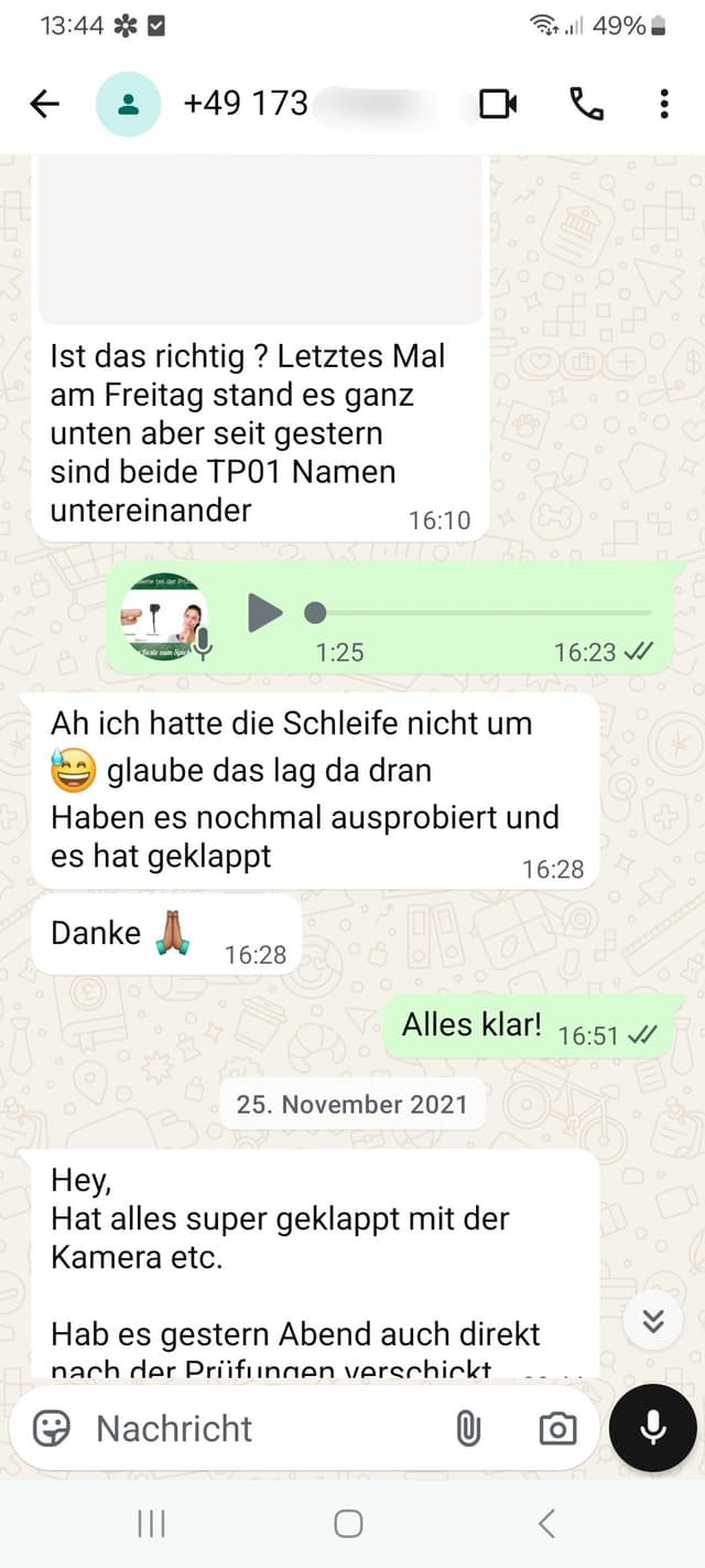 WhatsApp-Feedback Kundenstimme 58