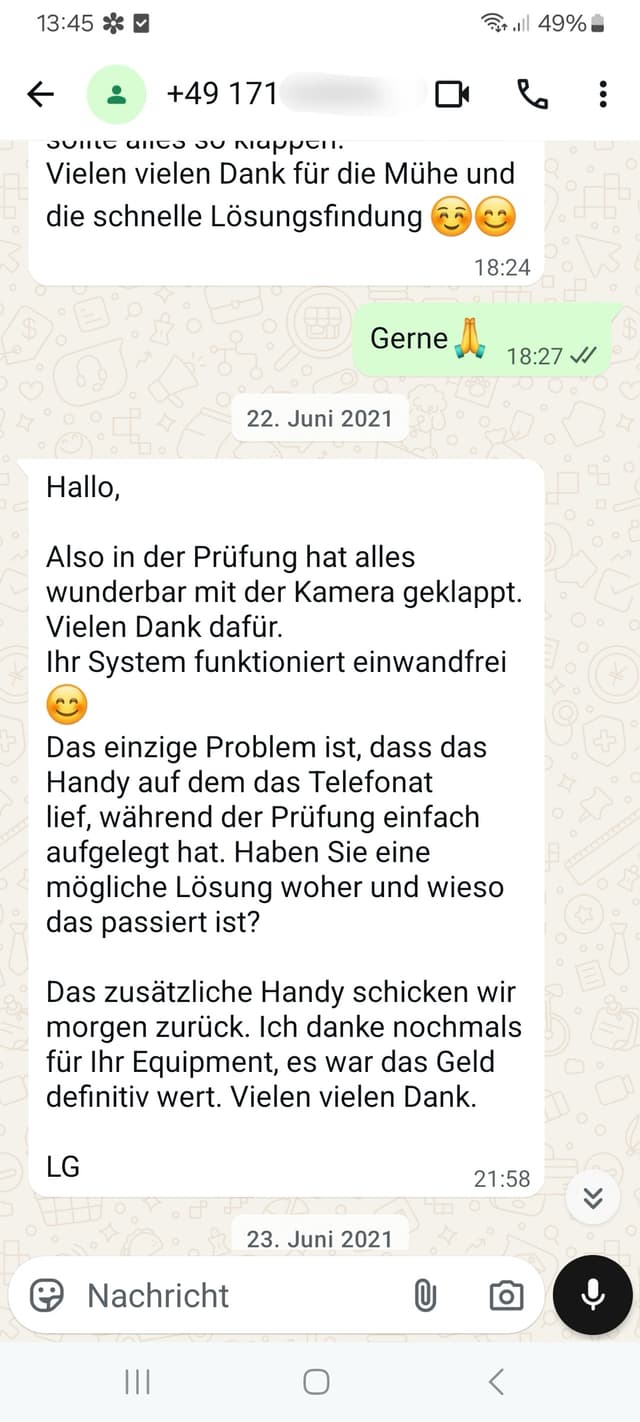 WhatsApp-Feedback Kundenstimme 59