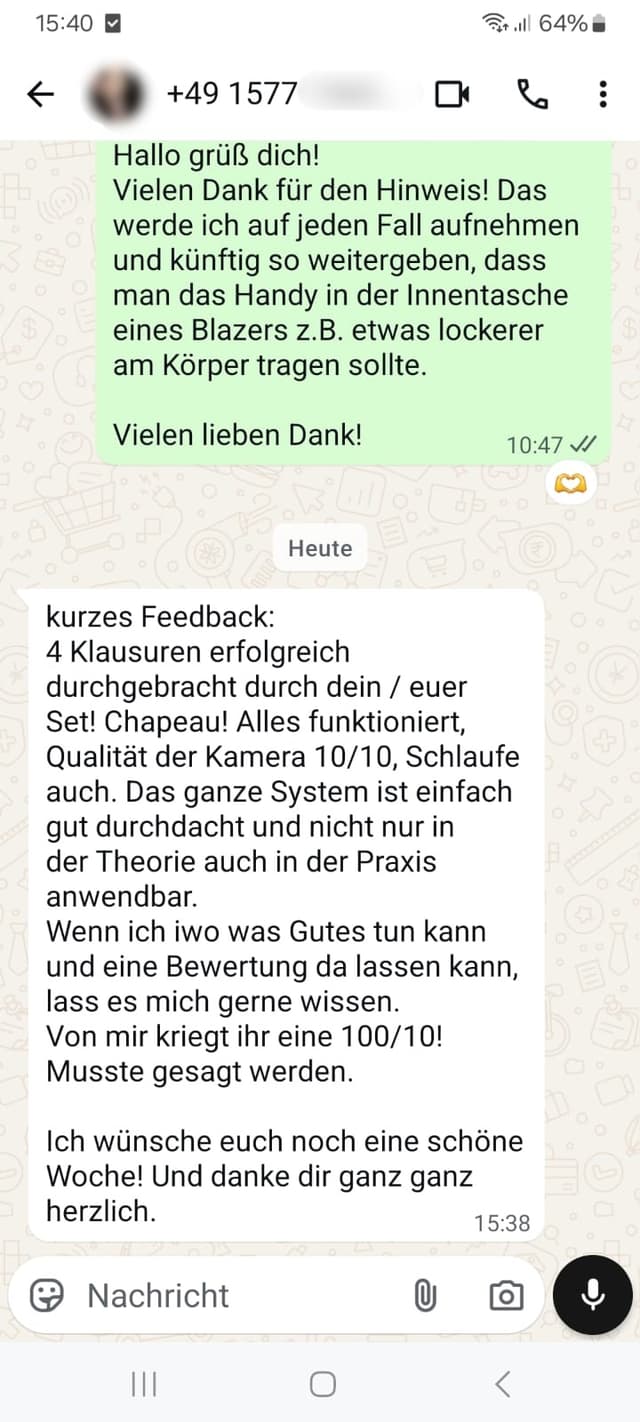 WhatsApp-Feedback Kundenstimme 69